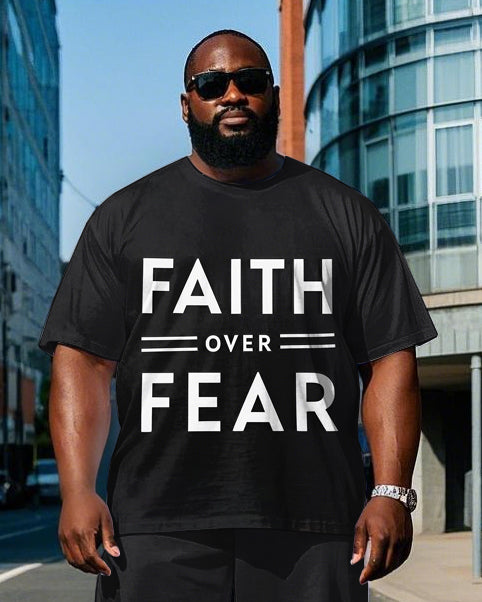 Big & Tall Graphic T-Shirt Pants Set for big men view 2