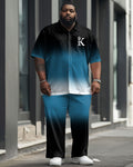 Big & Tall Gradient Graphic Business Casual Jeans for big men view 1