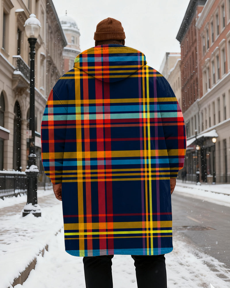 Big & Tall Plaid Hoodie for big men view 3