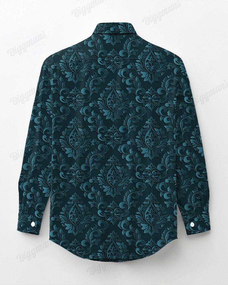 Big & Tall Graphic Floral Shirt Pants Set for big men view 4