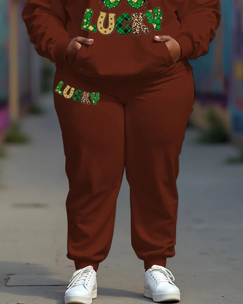 Big & Tall Graphic Hoodie Sweatpants Set for big men view 4