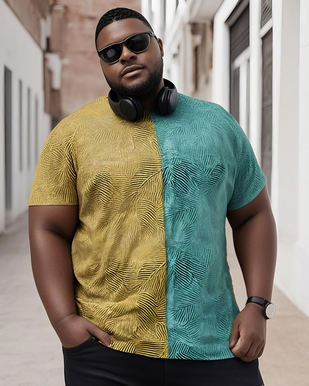 Big & Tall Colorblock T-Shirt for big men view 2