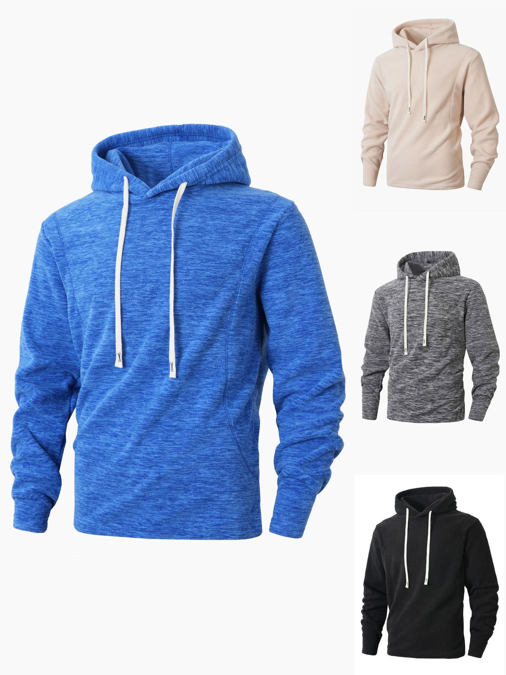 Big & Tall Solid Color Athletic Hoodie for big men view 5