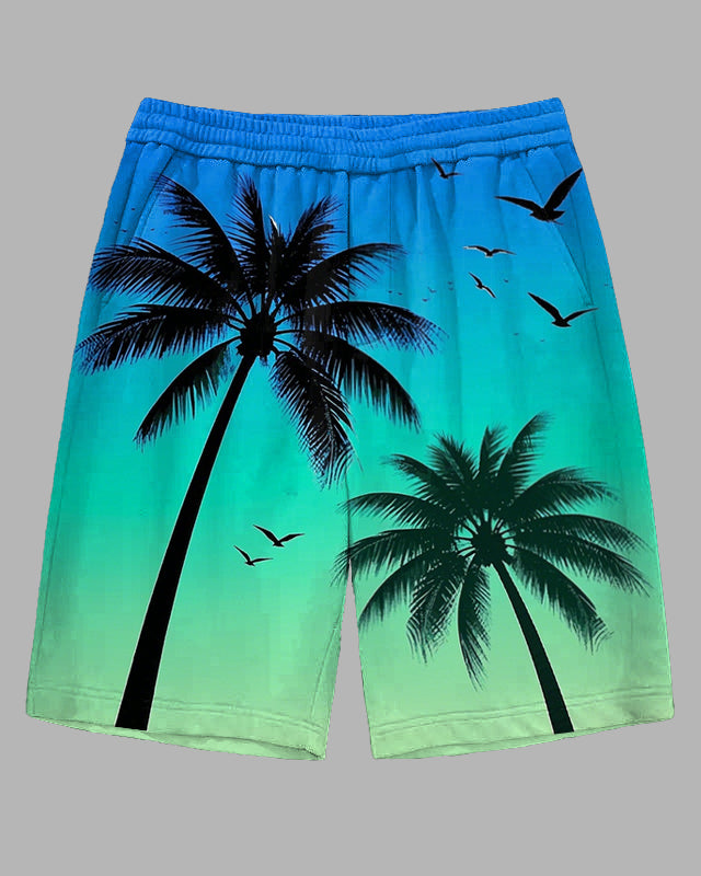 Big & Tall Hawaiian Gradient Shorts for big men