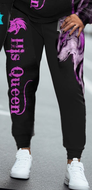 Big & Tall Graphic Streetwear Hoodie Sweatpants Set for big men view 6