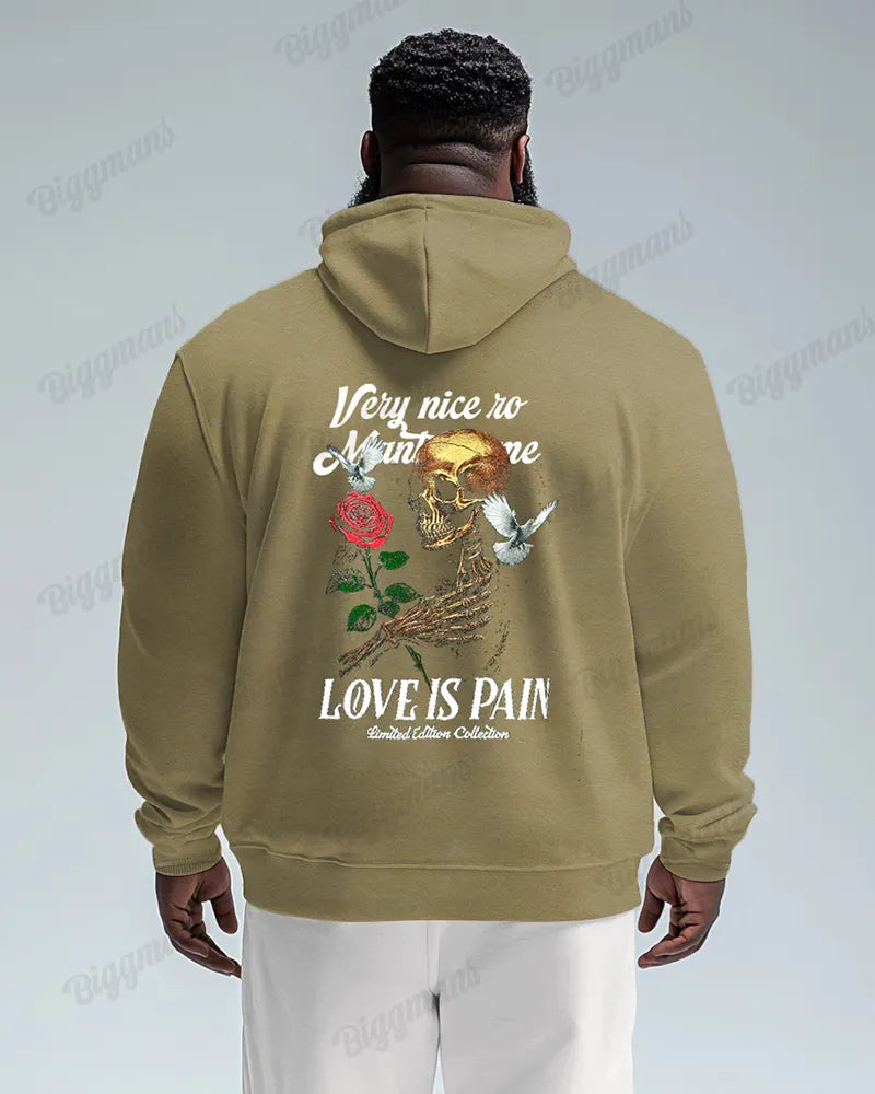 Big & Tall Graphic Skull Hoodie for big men view 3