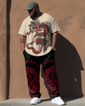 Big & Tall Graphic T-Shirt Pants Set for big men view 1