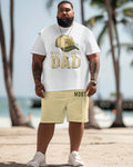 Big & Tall Graphic T-Shirt Shorts Set for big men view 1