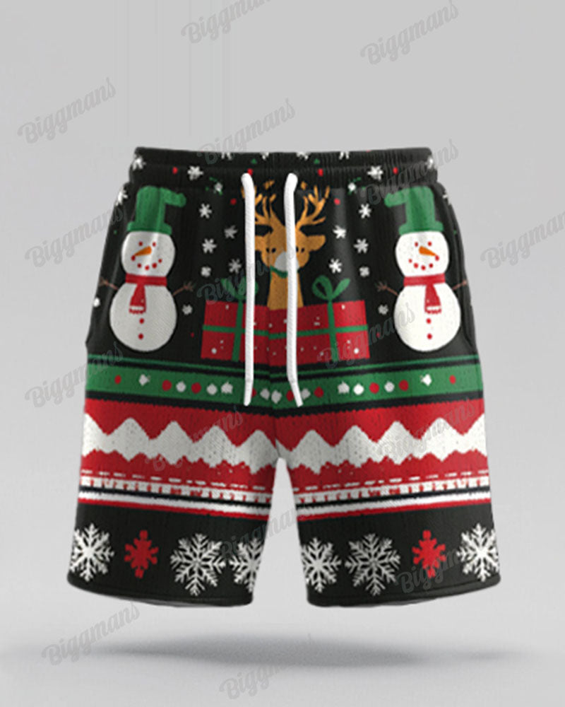 Big & Tall Streetwear T-Shirt Shorts Set for big men view 5