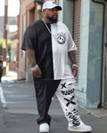 Big & Tall Graphic Graffiti T-Shirt Pants Set for big men view 1