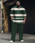Big & Tall Striped Two-piece Set for big men view 1