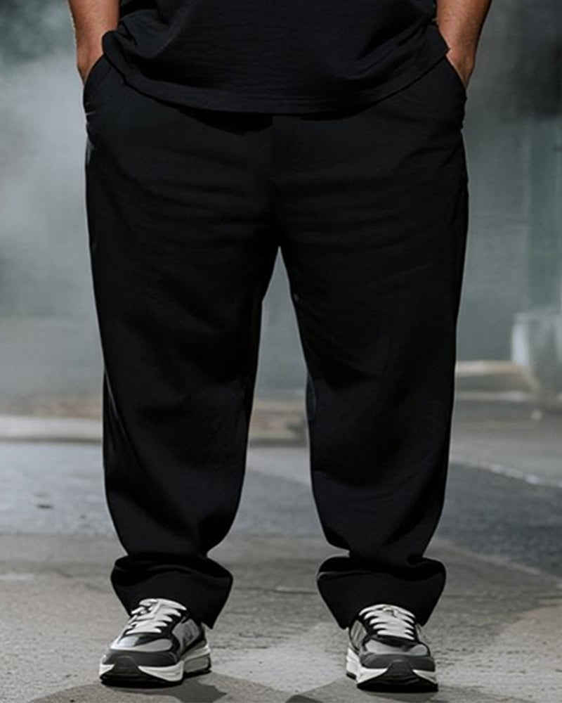 Big & Tall Graphic Graffiti T-Shirt Pants Set for big men view 4