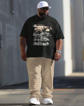 Big & Tall Hawaiian Graphic T-Shirt Pants Set for big men view 1