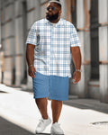 Big & Tall Plaid Jeans for big men view 1