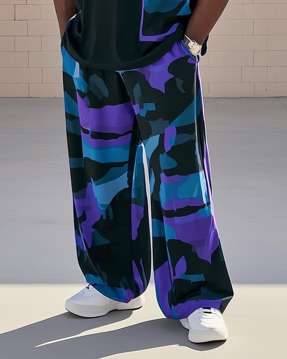 Big & Tall Camouflage Vest Pants Set for big men view 3