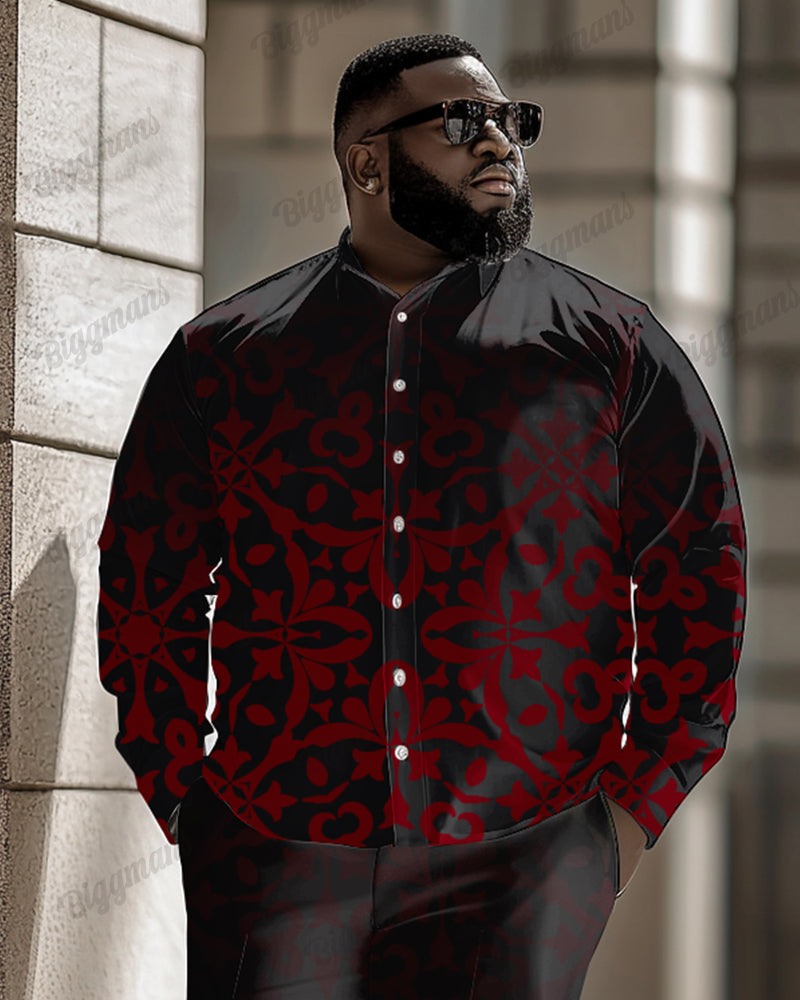 Big & Tall Gradient Vintage Two-piece Set for big men view 2