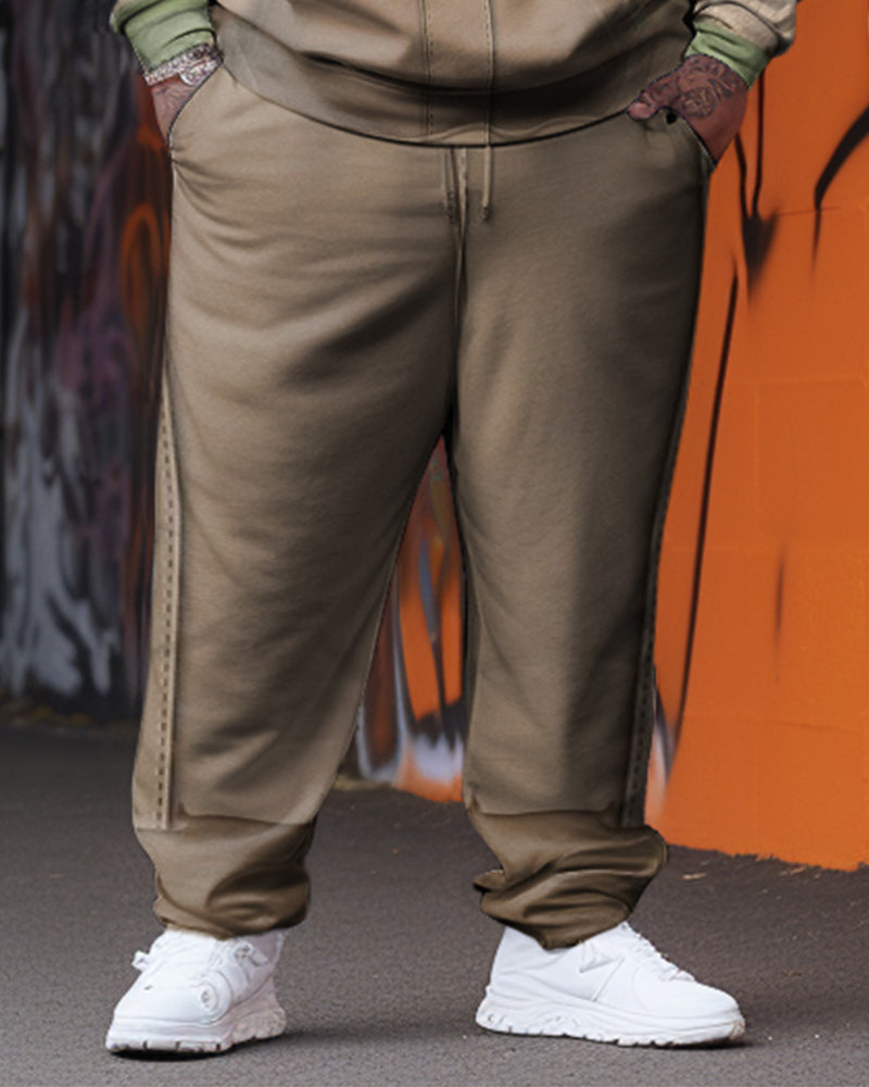 Big & Tall Graphic Hoodie Sweatpants Set for big men view 3