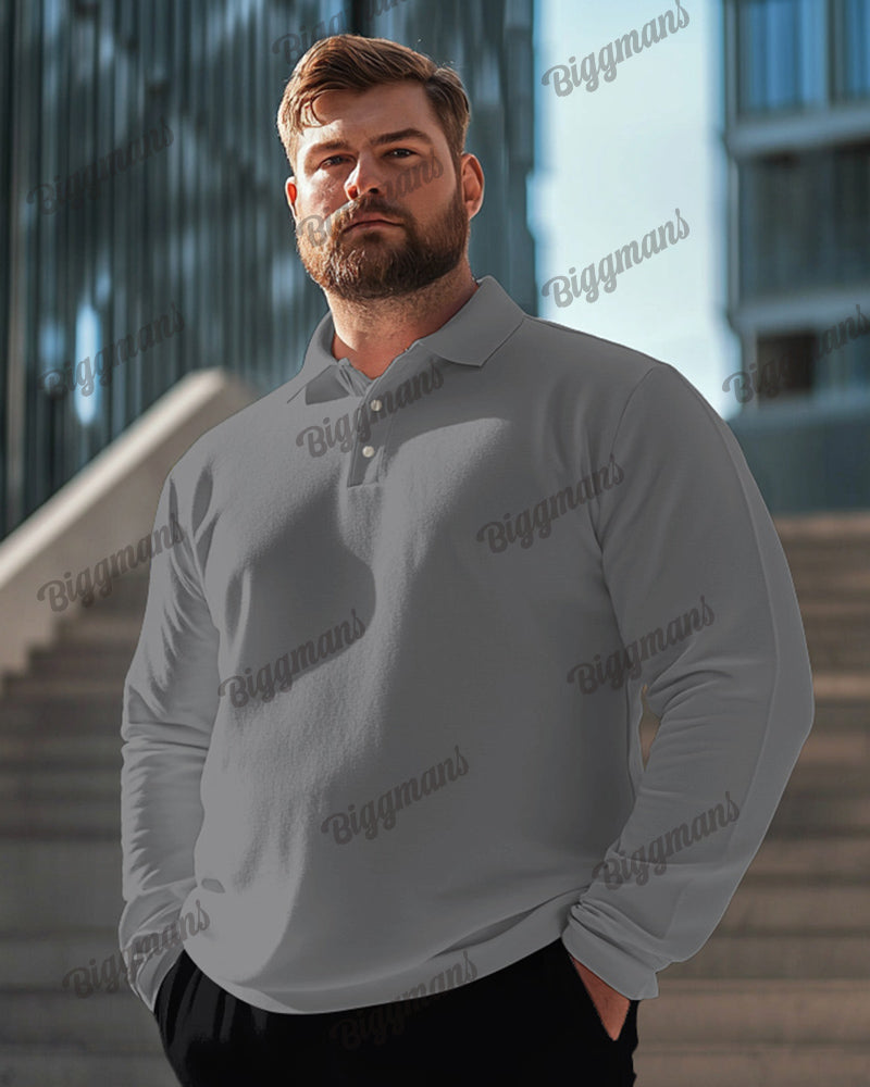 Big & Tall Solid Color Polo Shirt for big men view 6