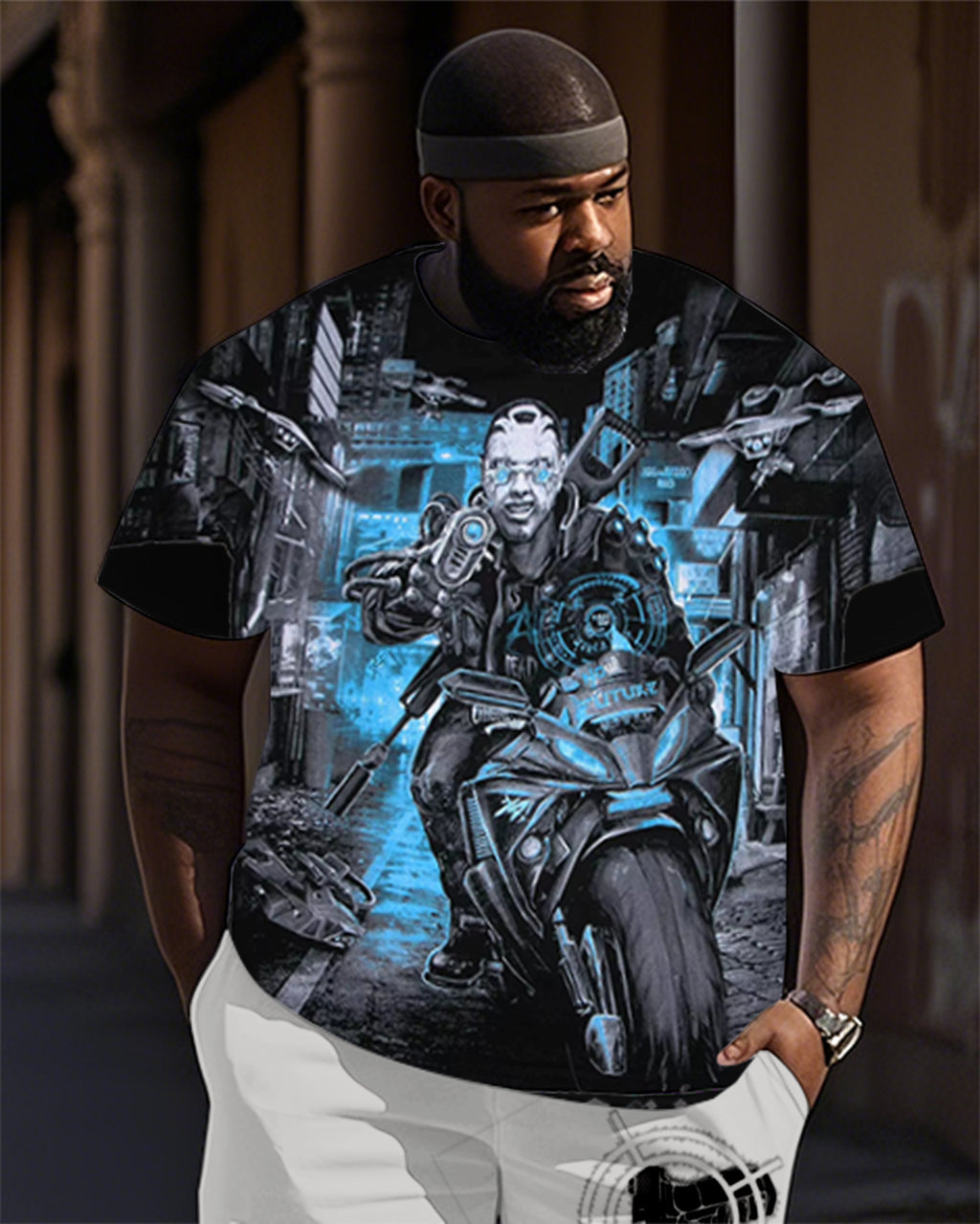 Big & Tall Streetwear Two-piece Set for big men view 2
