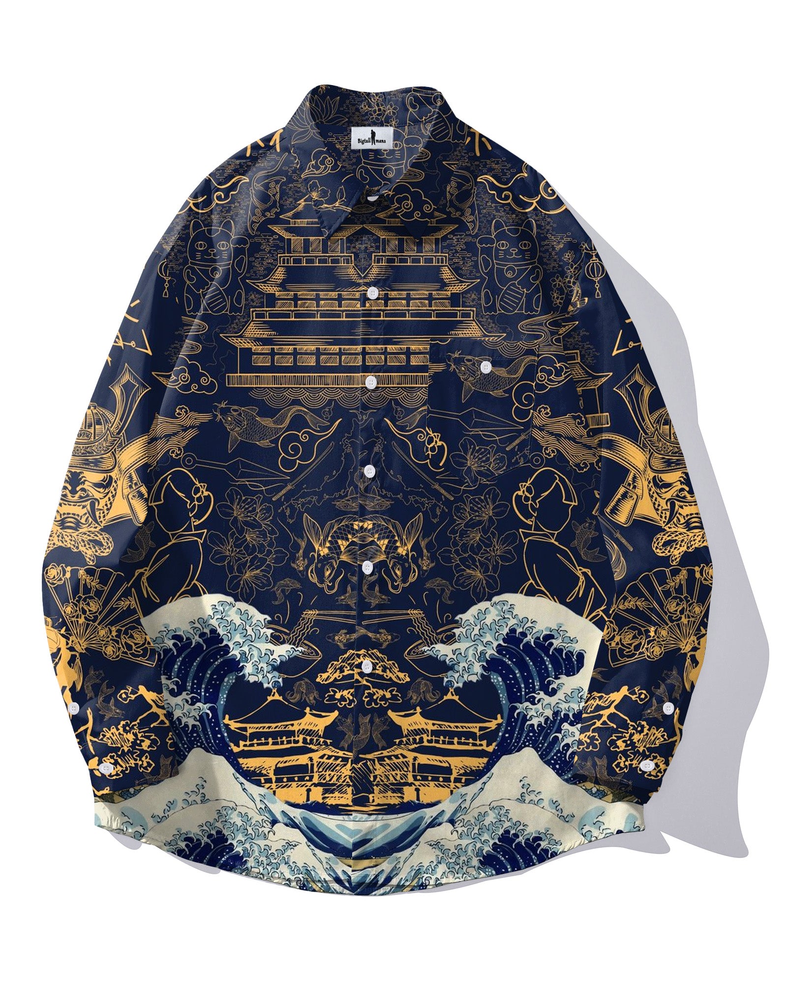 Big & Tall Streetwear Long Sleeve Shirt for big men view 1