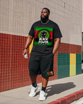Big & Tall Graphic T-Shirt Shorts Set for big men view 1