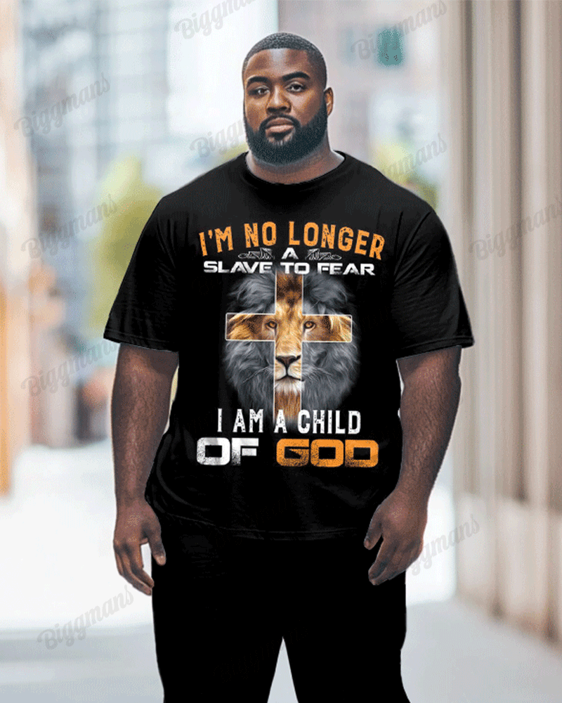 Big & Tall Graphic T-Shirt Pants Set for big men view 2