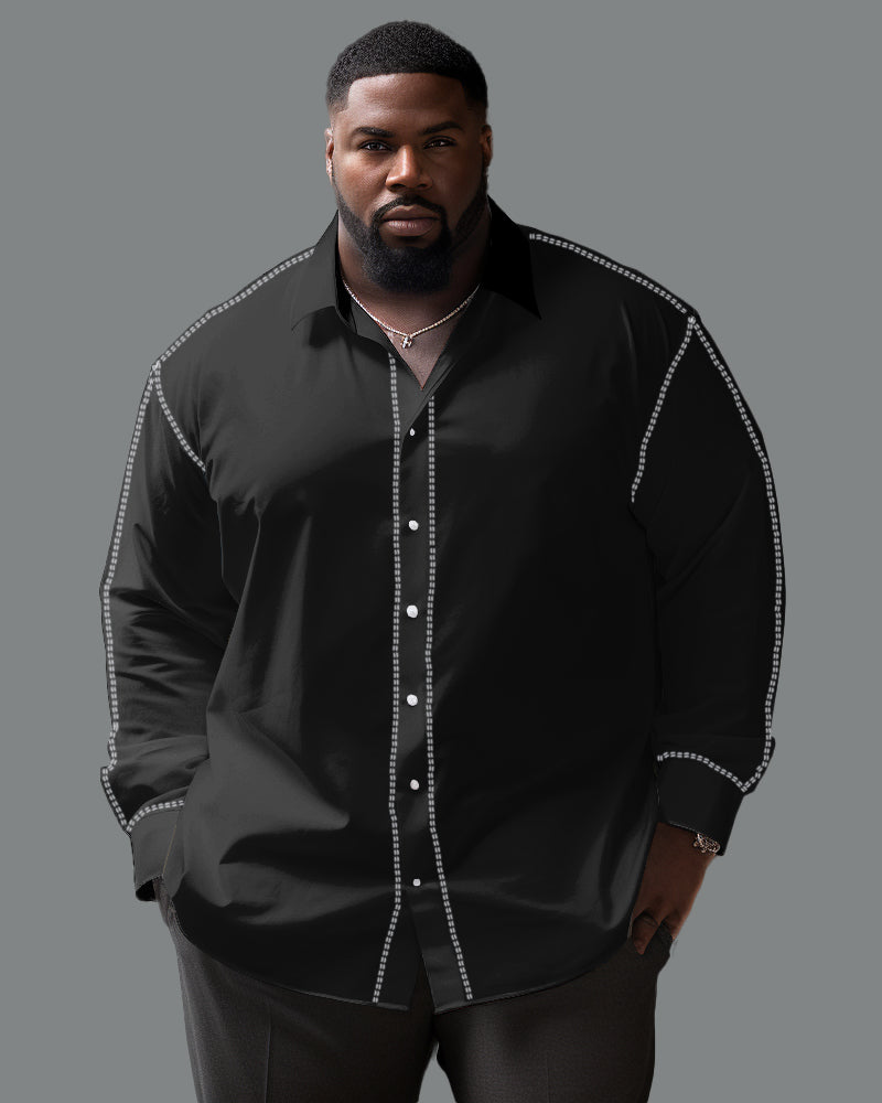 Big & Tall Streetwear Long Sleeve Shirt for big men view 1