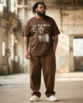 Big & Tall Graphic Graffiti T-Shirt Pants Set for big men view 1