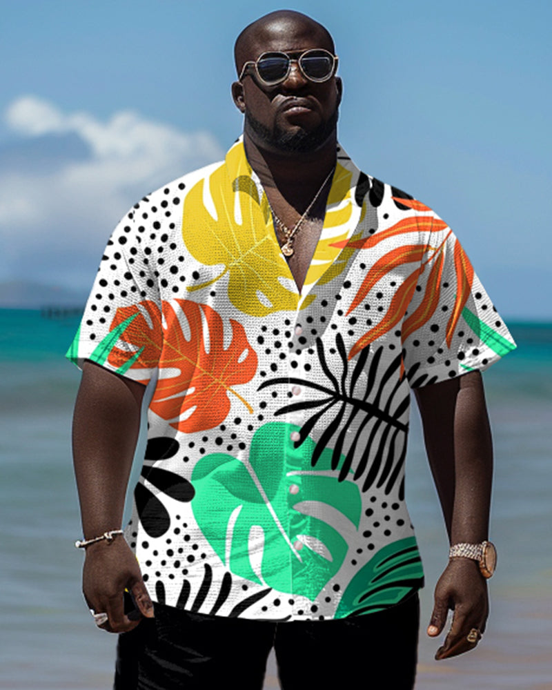 Big & Tall Hawaiian Graphic Floral Jeans for big men view 2