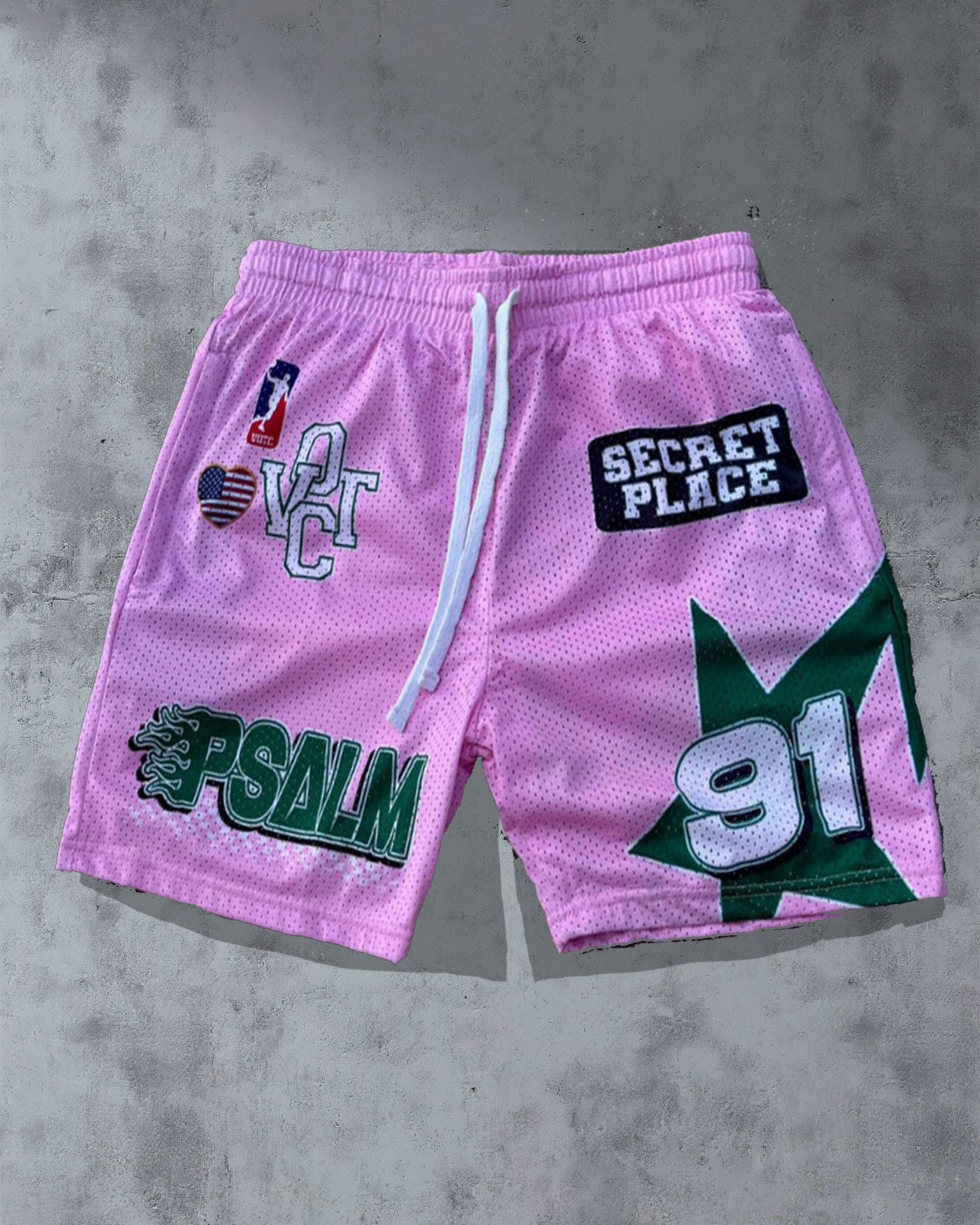 Big & Tall Gradient Graphic Streetwear Shorts for big men view 1
