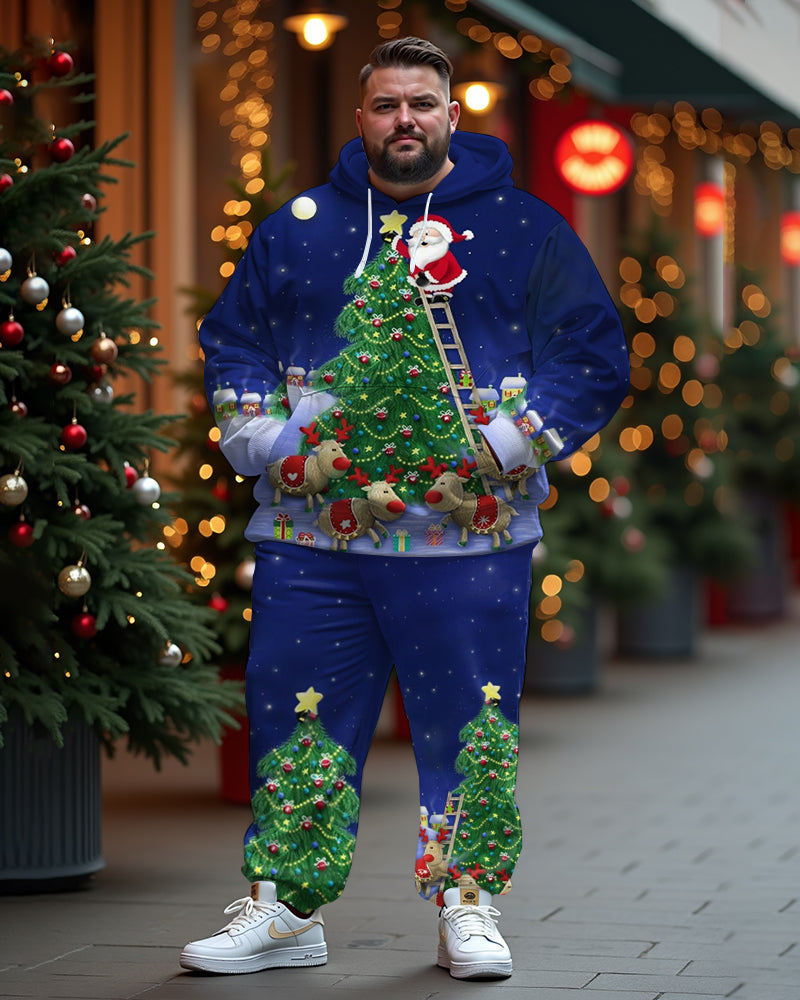 Big & Tall Graphic Hoodie Sweatpants Set for big men view 1
