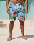 Big & Tall Hawaiian Graphic Floral Pants for big men view 1