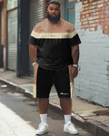 Big & Tall Colorblock T-Shirt Shorts Set for big men view 1