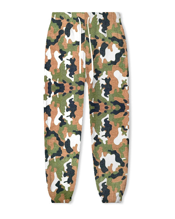 Big & Tall Graphic Camouflage Hoodie Sweatpants Set for big men view 3