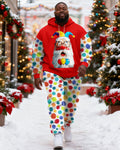 Big & Tall Graffiti Streetwear Hoodie Sweatpants Set for big men view 1