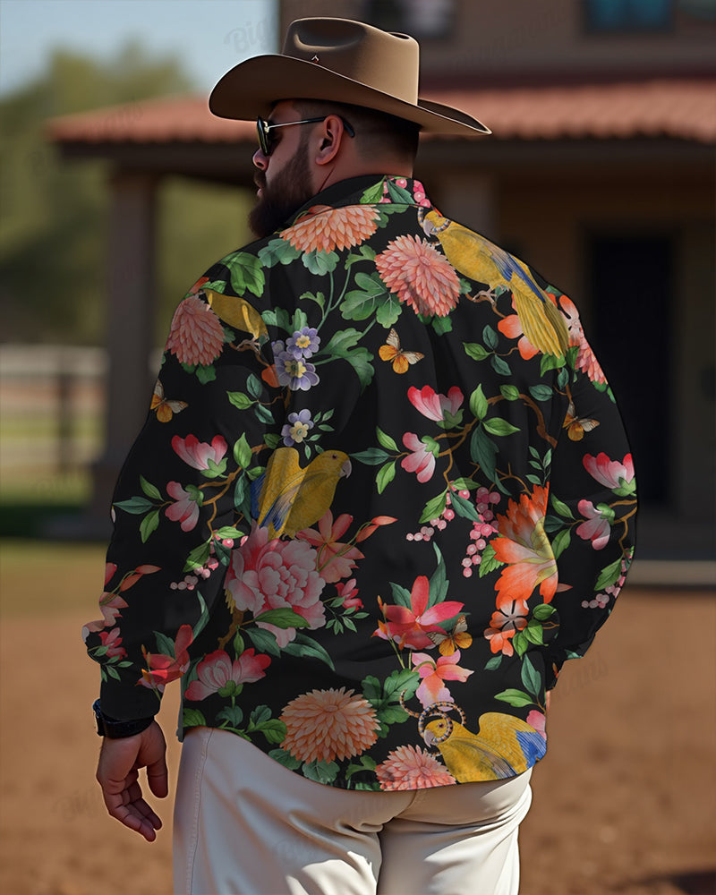 Big & Tall Streetwear Long Sleeve Shirt for big men view 3