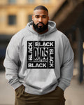 Big & Tall Black Graphic Hoodie for big men