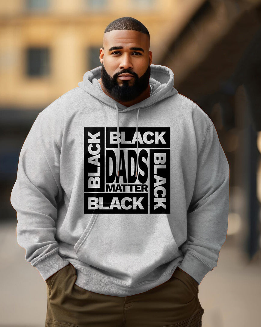 Big & Tall Black Graphic Hoodie for big men