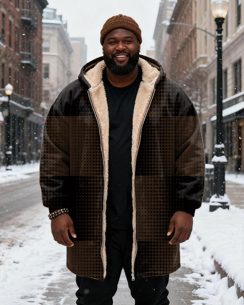 Big & Tall Geometric Streetwear Vintage Hoodie for big men view 2