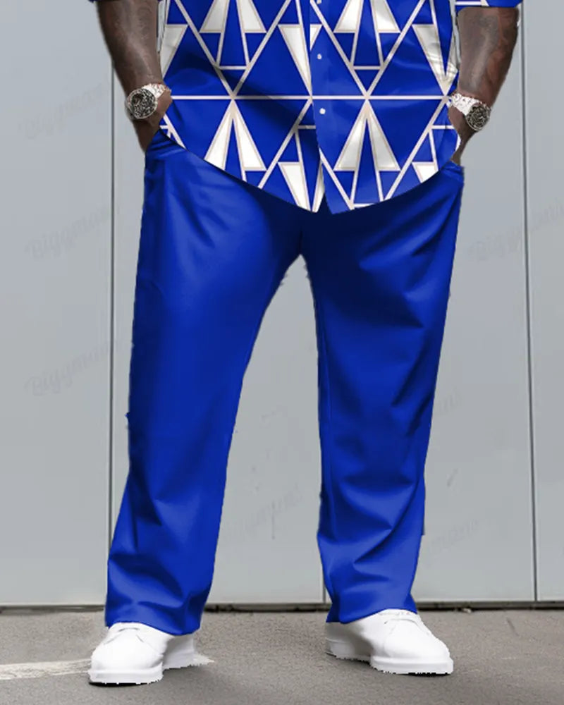 Big & Tall Geometric Two-piece Set for big men view 3