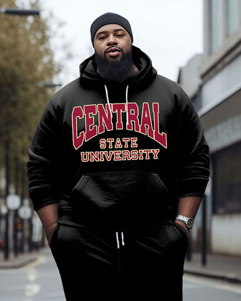 Big & Tall Graphic Hoodie Sweatpants Set for big men view 2