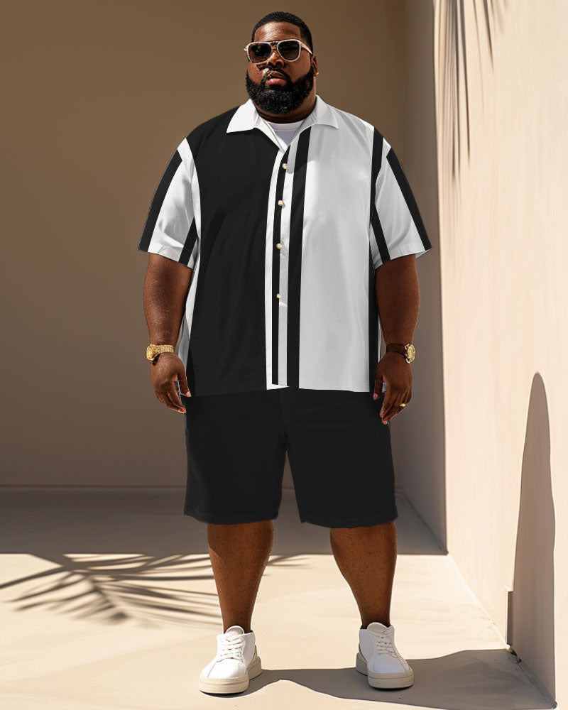 Big & Tall Graphic T-Shirt Shorts Set for big men view 2