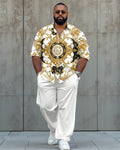 Big & Tall Business Casual Streetwear Two-piece Set for big men view 1
