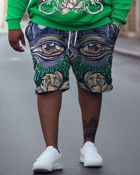 Big & Tall Geometric Streetwear Hoodie for big men view 3
