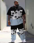 Big & Tall Colorblock T-Shirt Pants Set for big men view 1