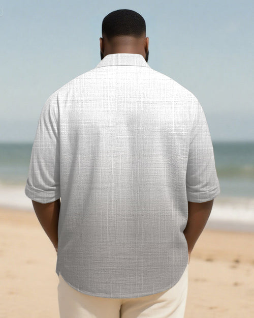 Big & Tall Gray Gradient Graphic Long Sleeve Shirt for big men view 2