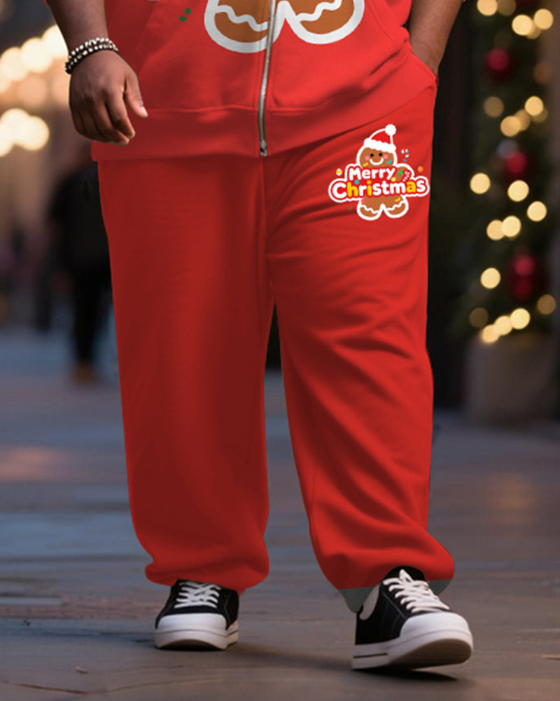 Big & Tall Graphic Hoodie Sweatpants Set for big men view 3
