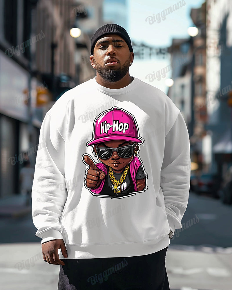 Big & Tall Pink Graphic Streetwear Jeans for big men view 1