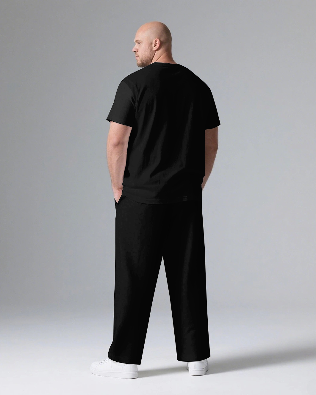Big & Tall Streetwear Two-piece Set for big men view 3
