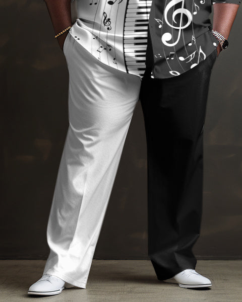 Big & Tall Business Casual Shirt Pants Set for big men view 3